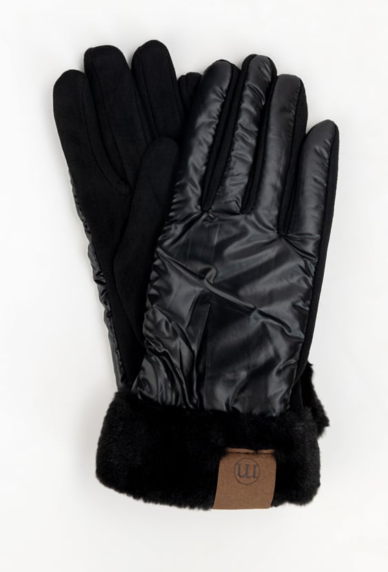 Połyskujące rękawiczki damskie