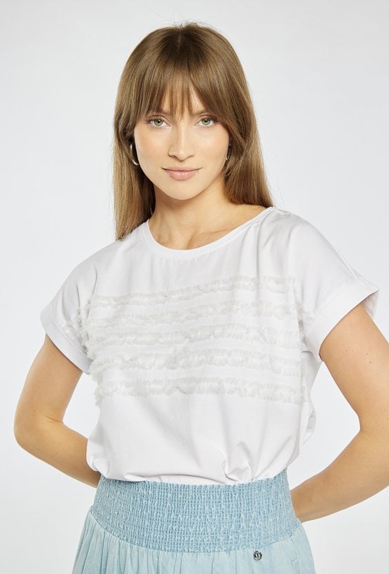 T-shirt damski z bawełny