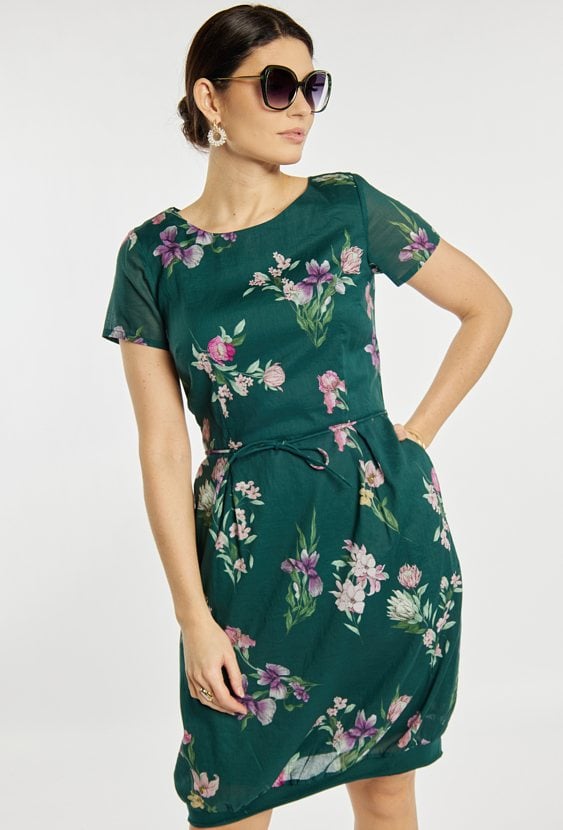 Kwiatowa sukienka z bawełny