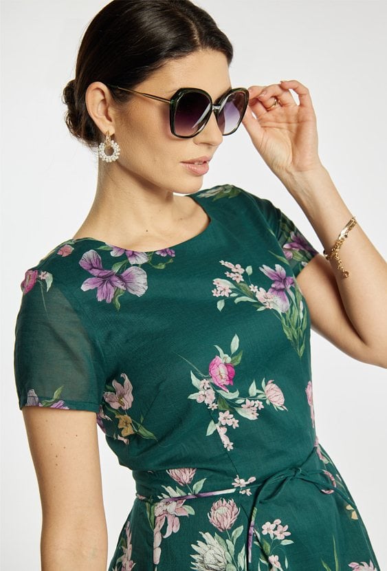 Kwiatowa sukienka z bawełny