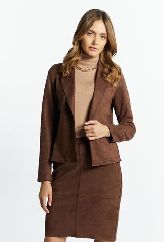 Żakiet imitujący zamsz