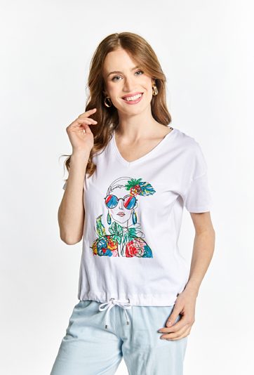 T-shirt damski z krótkim rękawem