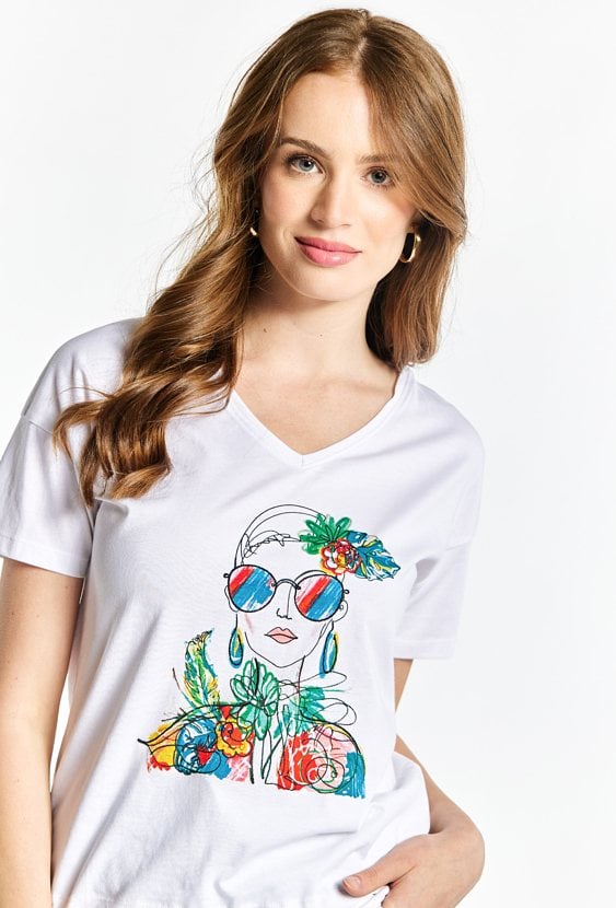 T-shirt damski z krótkim rękawem