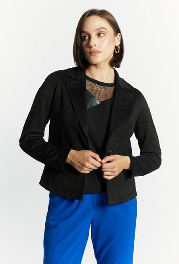 Żakiet imitujący zamsz