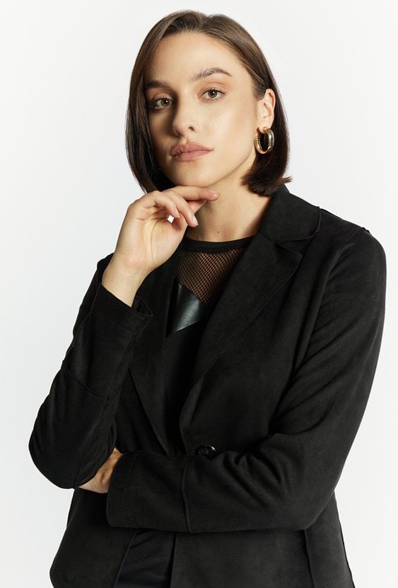 Żakiet imitujący zamsz