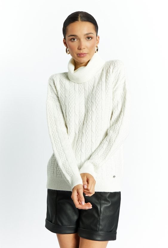 Sweter damski z domieszką wełny