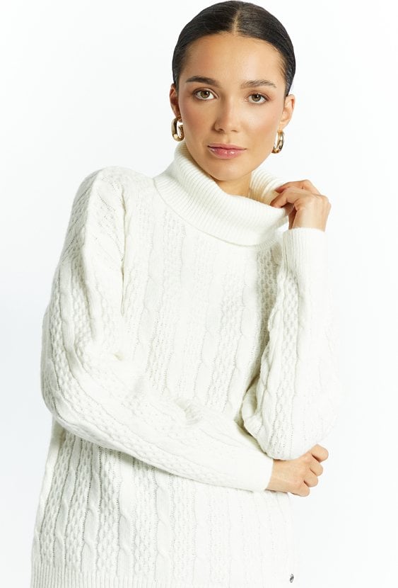 Sweter damski z domieszką wełny