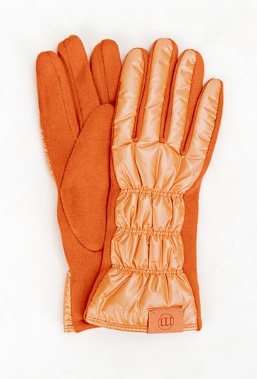 Połyskujące rękawiczki damskie