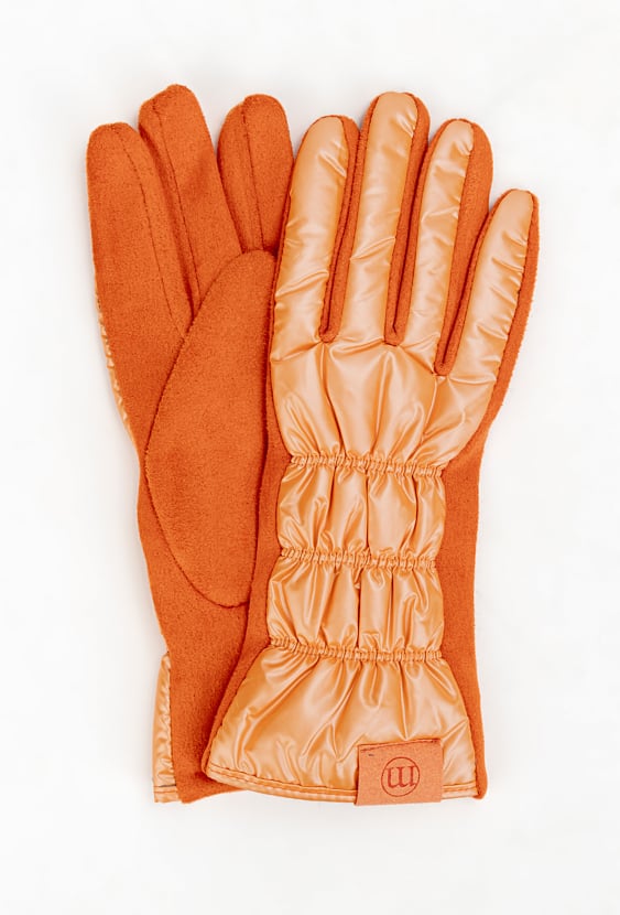 Połyskujące rękawiczki damskie