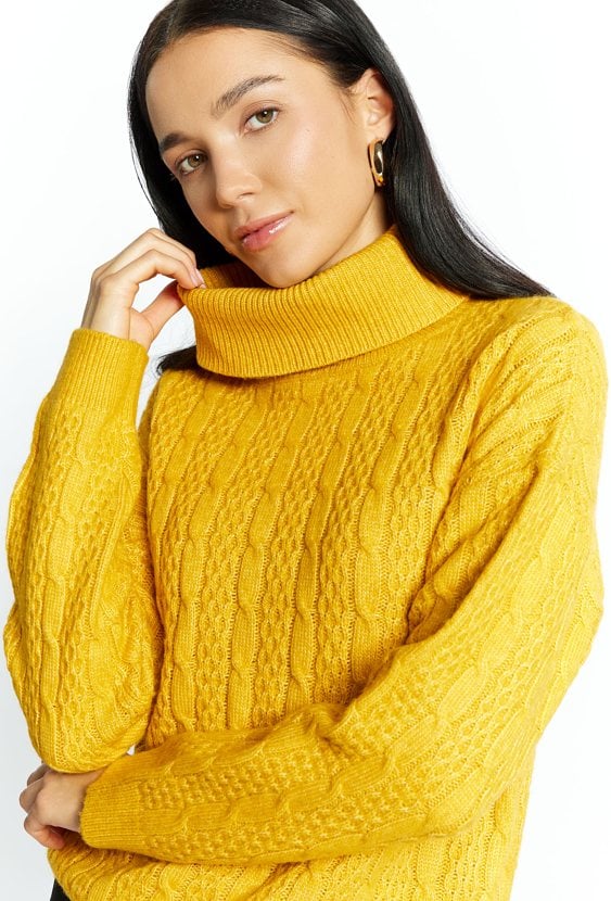 Sweter damski z domieszką wełny