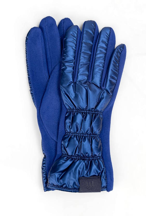 Połyskujące rękawiczki damskie