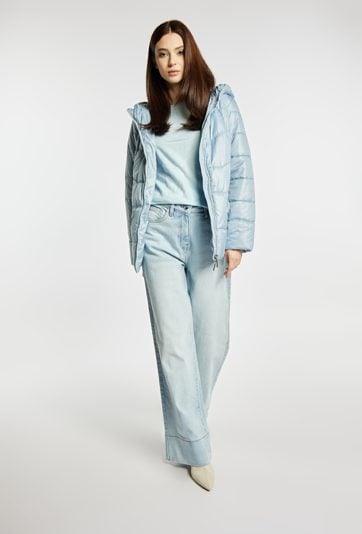 Pikowana kurtka z kapturem