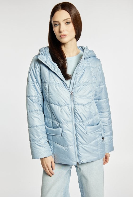 Pikowana kurtka z kapturem