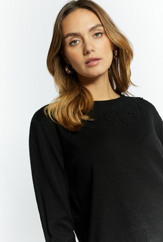 Sweter damski z koralikami