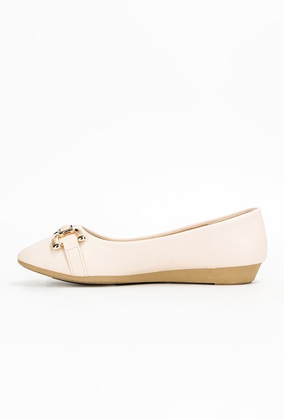 Beżowe baleriny NESSO