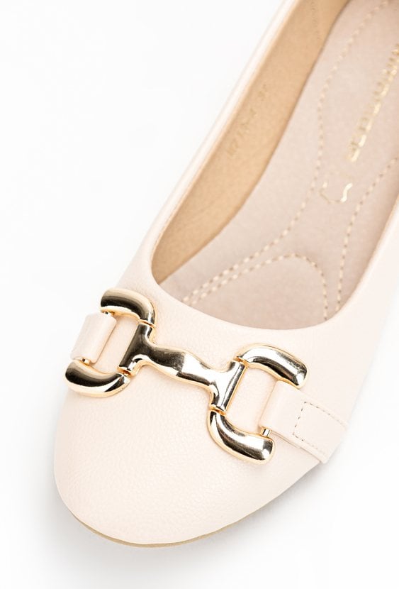 Beżowe baleriny NESSO