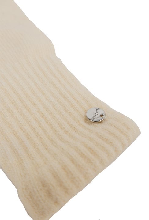 Kremowe klasyczne rękawiczki