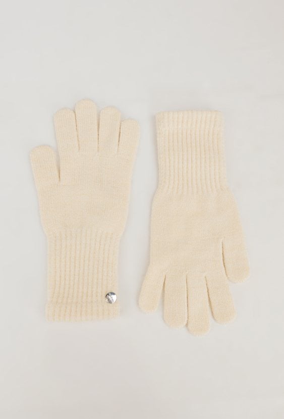 Kremowe klasyczne rękawiczki