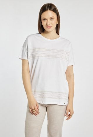 T-shirt damski z bawełny