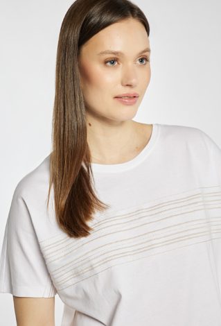 T-shirt damski z bawełny