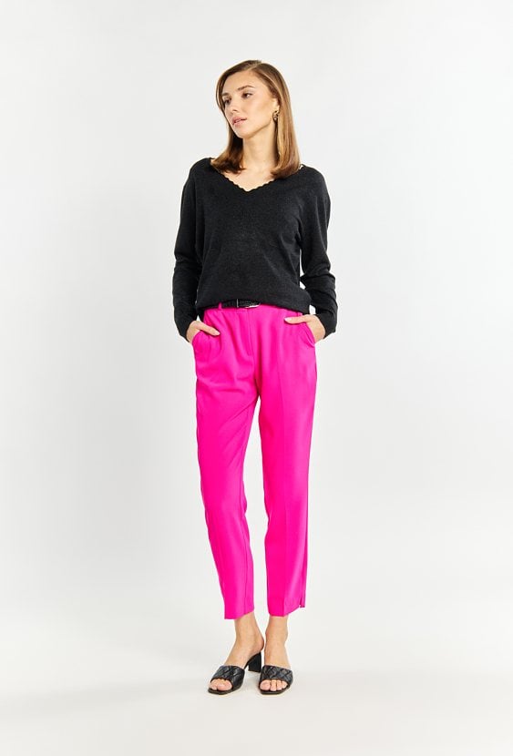 Połyskujący sweter damski