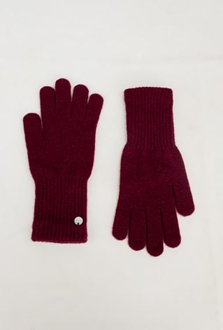 Bordowe klasyczne rękawiczki