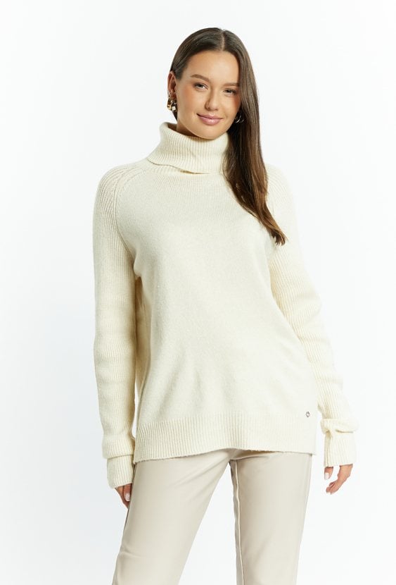 Golf damski z dodatkiem wełny