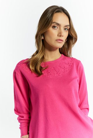 Sweter damski z koralikami