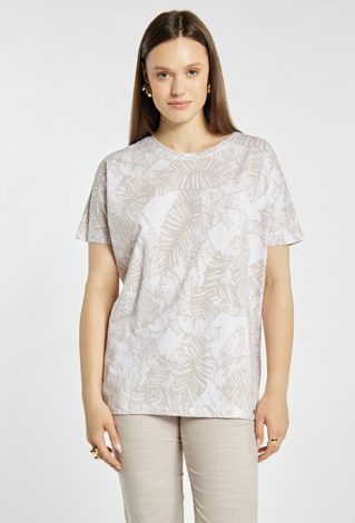 Wzorzysty T-shirt damski