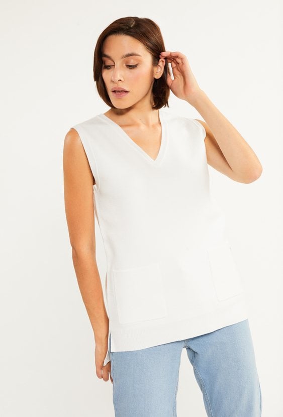 Sweterkowa kamizelka