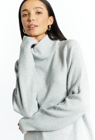 Golf damski z dodatkiem wełny