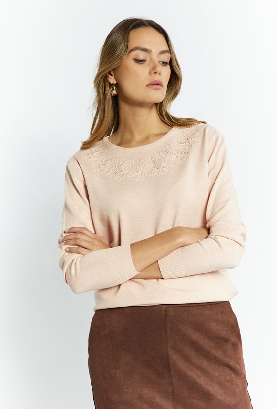 Sweter damski z koralikami