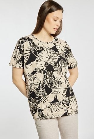 Wzorzysty T-shirt damski