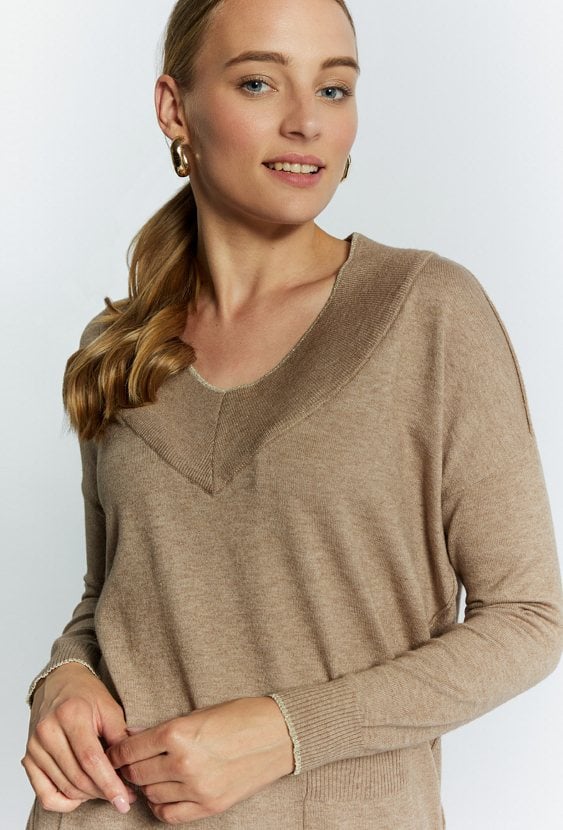 Sweter damski z kieszonkami