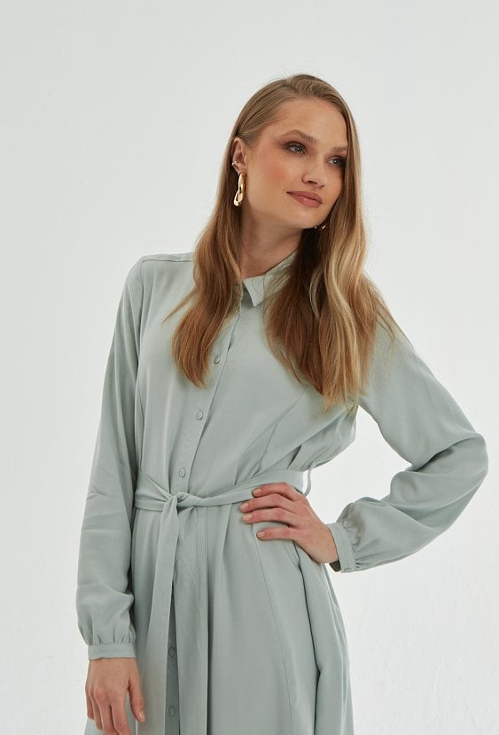 Szmizjerka w  kolorze zgaszonej zieleni