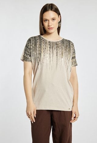 T-shirt damski z bawełny