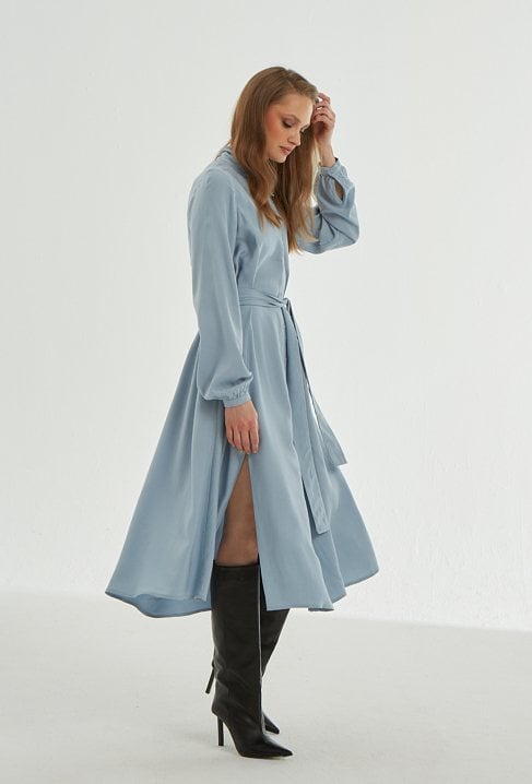 Szmizjerka w  kolorze zgaszonego błękitu