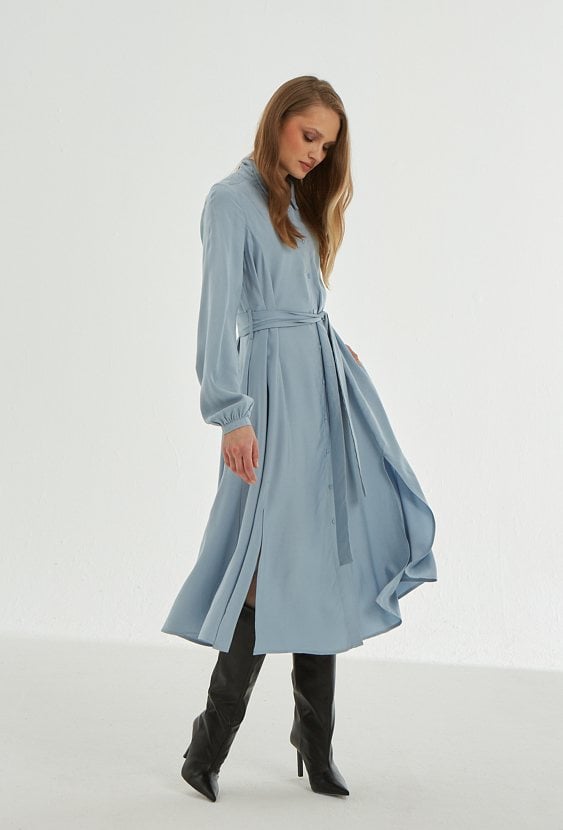 Szmizjerka w  kolorze zgaszonego błękitu