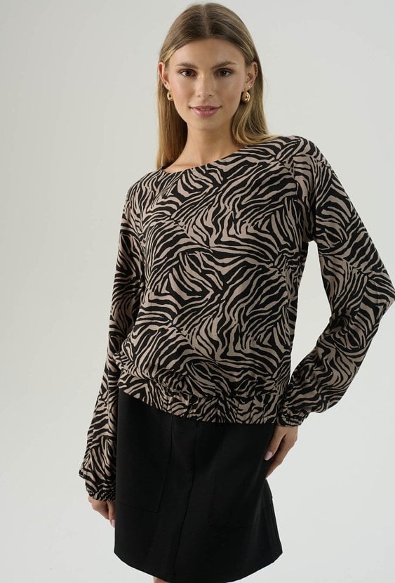 Wiskozowa bluzka z gumą