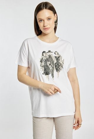 T-shirt damski z wzorem