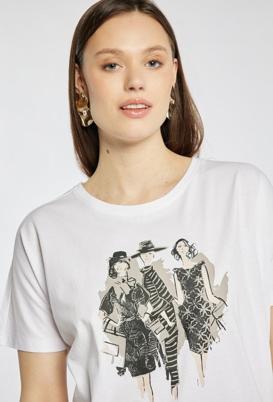 T-shirt damski z wzorem