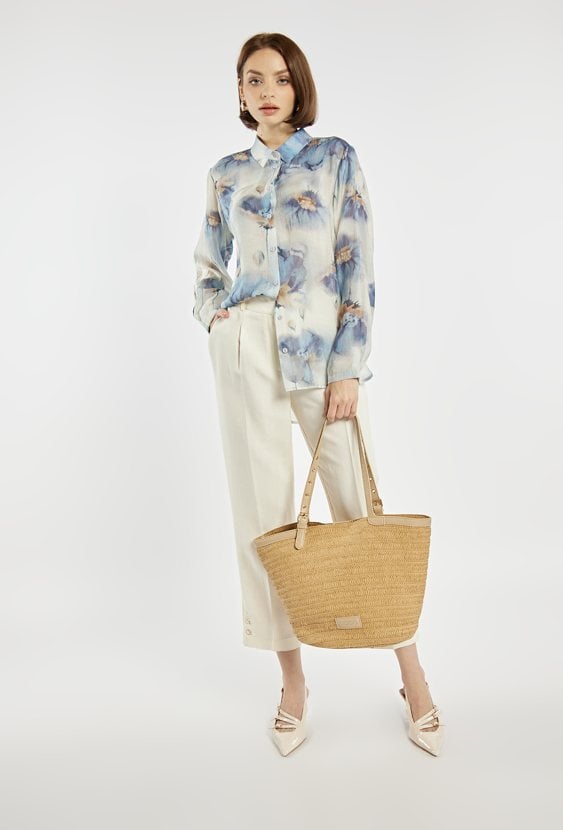 Duża torba z plecionką