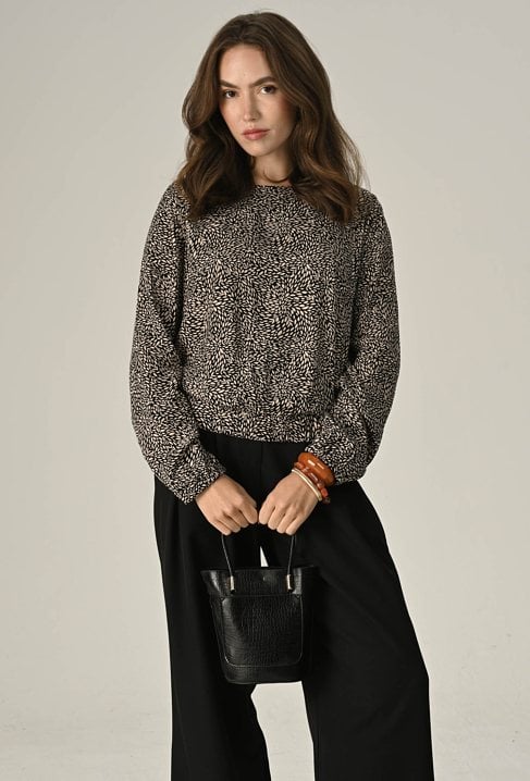 Wiskozowa bluzka z gumą