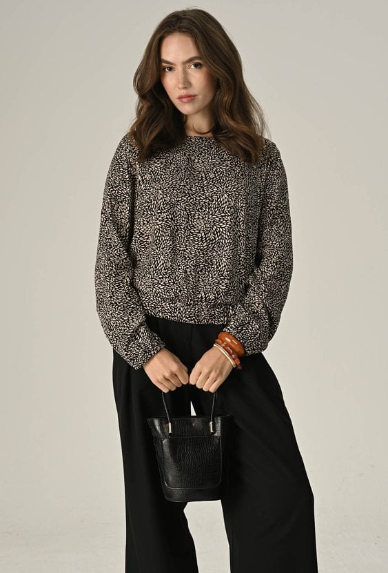 Wiskozowa bluzka z gumą