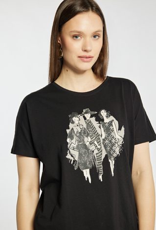 T-shirt damski z wzorem
