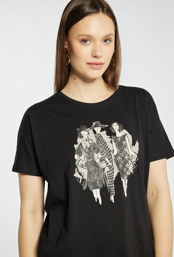 T-shirt damski z wzorem