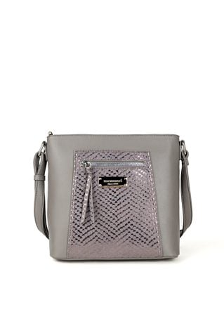 Torba damska z wzorzystą kieszonką