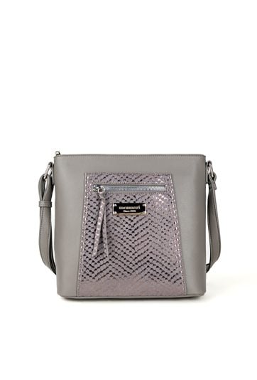 Torba damska z wzorzystą kieszonką