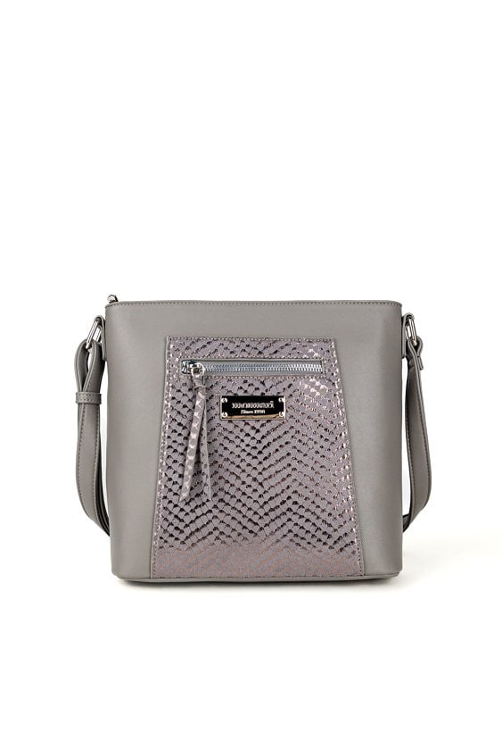 Torba damska z wzorzystą kieszonką