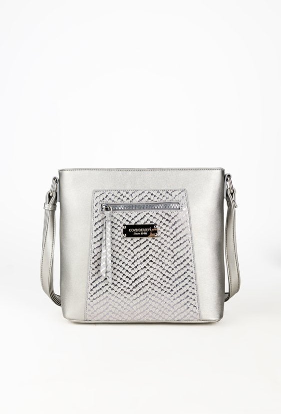 Torba damska z wzorzystą kieszonką